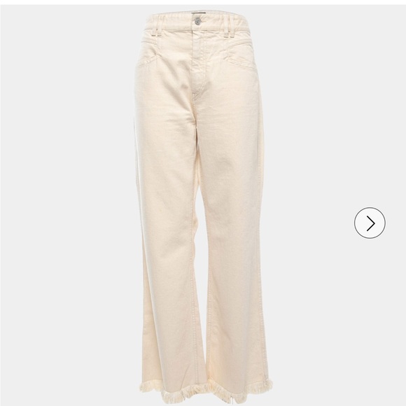 Isabel Marant Cream Denim Frayed Hem size 38 - Picture 2 of 14